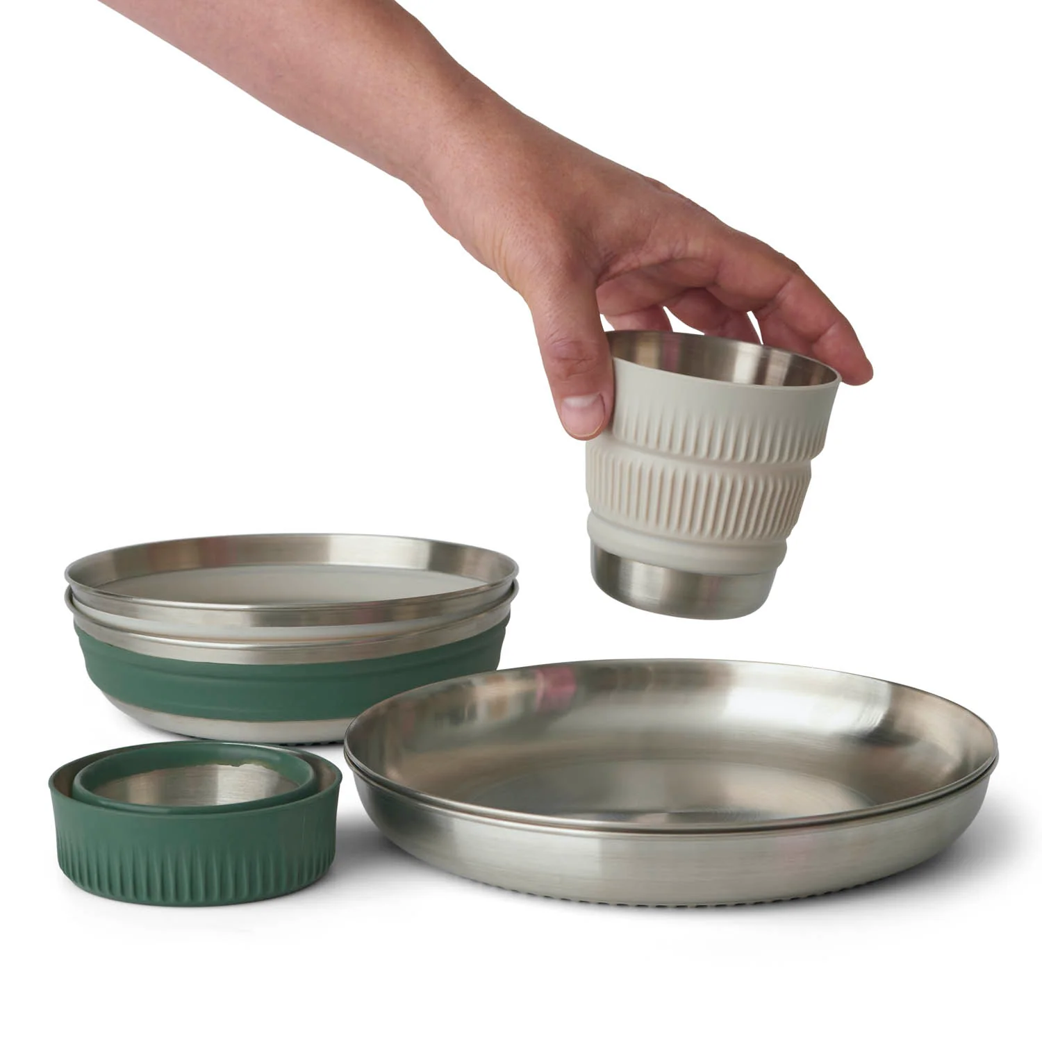 Detour Stainless Steel Collapsible Dinnerware Set - [6 Piece] - Image 5